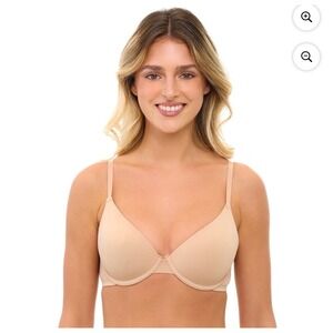 No Boundaries Women's Lightly Lined Underwire T-Shirt Bra – Beige – Size 38B